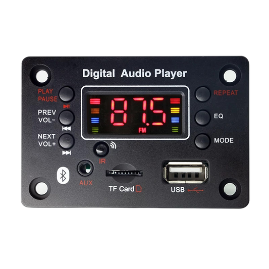 Reproductor MP3, USB, FM Cuadrado 12V