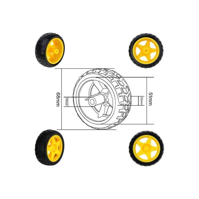 Llanta para Motorreductor TT – Rueda para Carro Robot Arduino