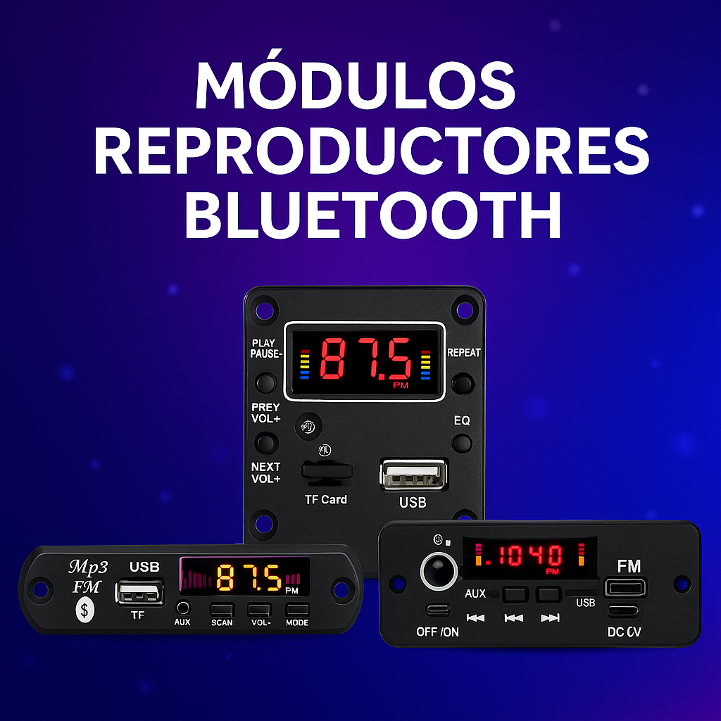 Reproductores Bluetooth, USB, FM