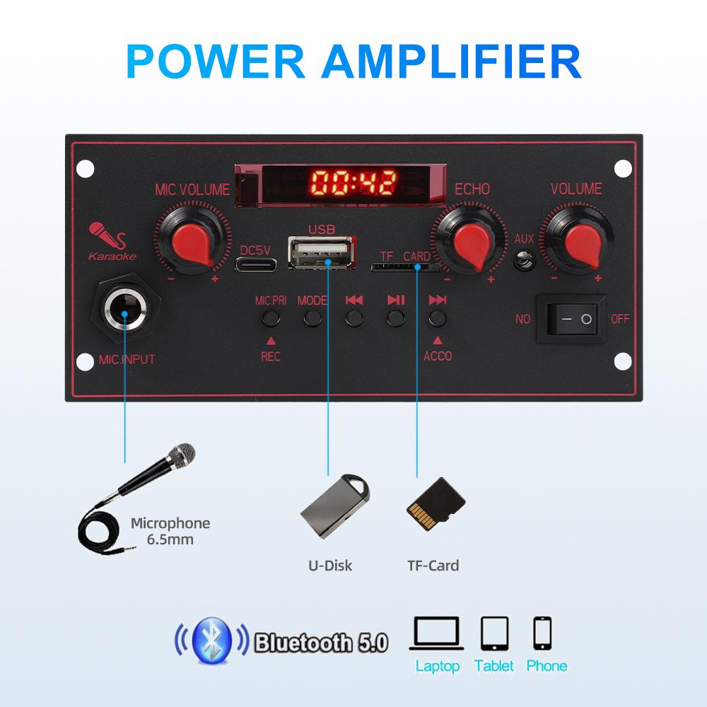 PLACA AMPLIFICADORA BLUETOOTH 5V 10W MONOFÓNICA CON KARAOKE